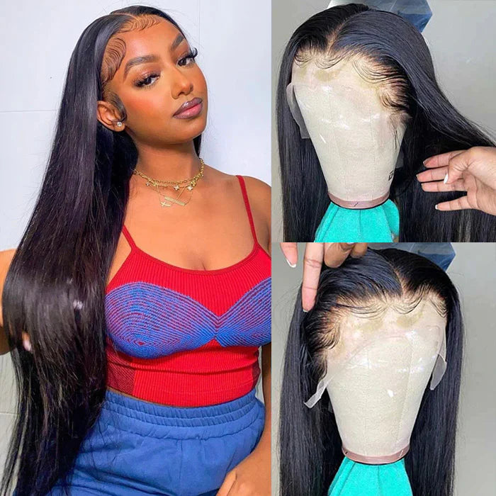 Skinlike HD Lace Straight 13x6 13x4 5*5 HD Lace Frontal Wig Human Hair New Upgrade Invisible Knot Wigs