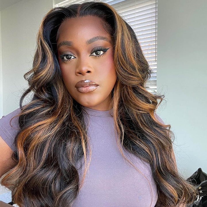 Glueless Ready & Go Wig Upgrade 8*5 Pre Cut HD Lace Closure Wigs #P1B/30 Balayage Highlight Color