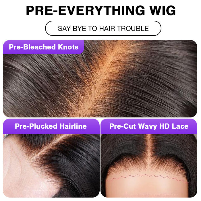 Ready To Go Glueless Curly Bob Wigs Pre Cut HD Lace Closure Wigs With Pre Plucked & Pre Bleached