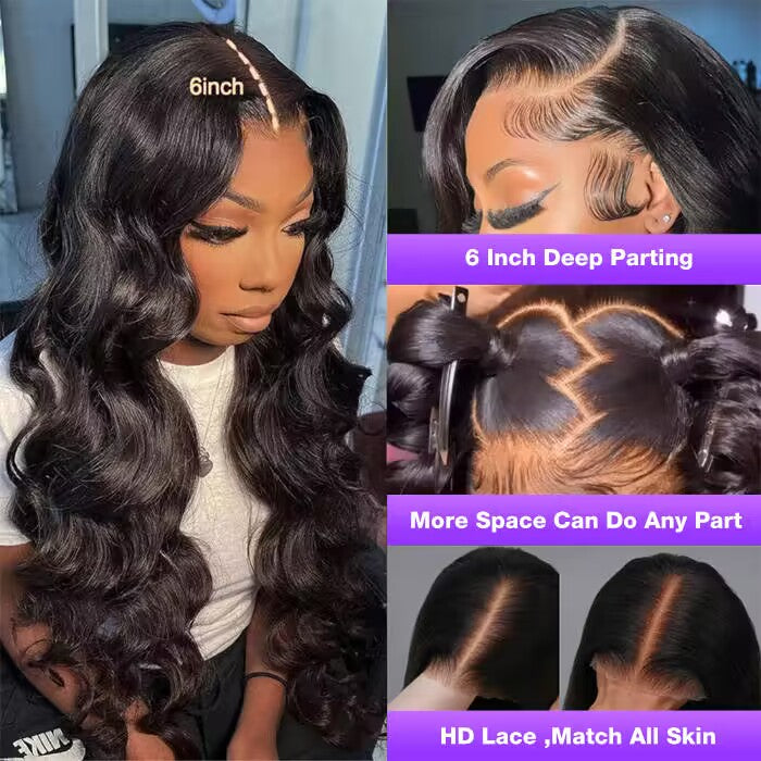 3D Body Wave 13x4 Pre-Bleached Lace Frontal Wig Real Ear To Ear Pre-Cut Lace Frontal Super Secure Wig