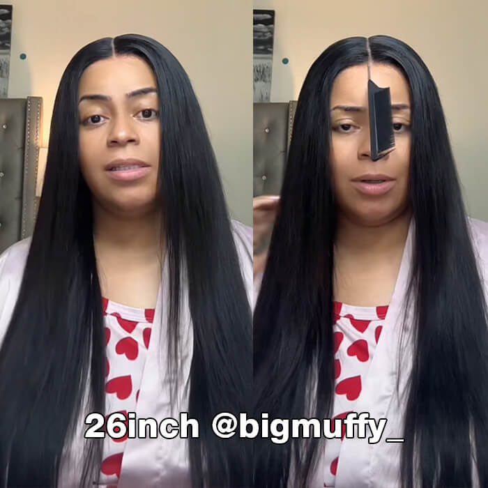 8x5 Pre-Cut HD Lace Glueless Straight Wig Super Secure Pre-Cut & Pre-Pluck & Pre-Bleached Pre-All Wig